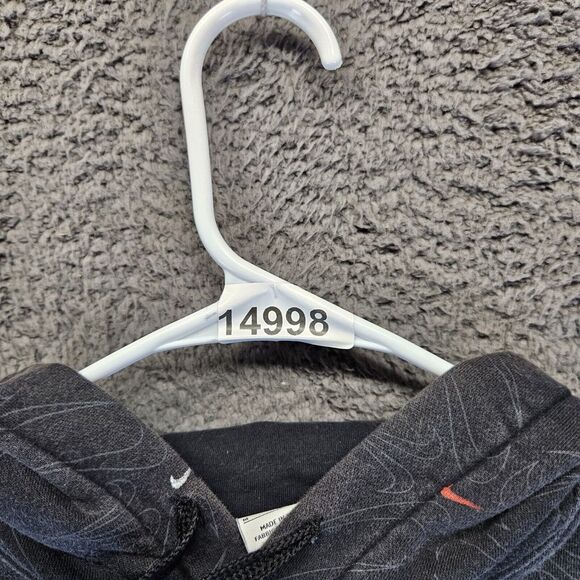 Nike AOP Gel Fleece Black Pullover Hoodie Mens Medium DM7930 010 Center Swoosh - Picture 9 of 9